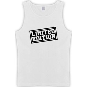 Witte Tanktop met “  Limited Edition "" print size XXXL
