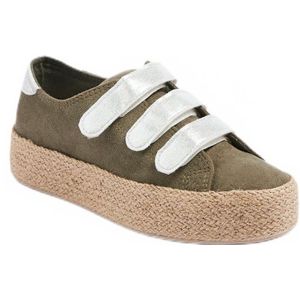 Sportschoenen met klittenband en sleehak