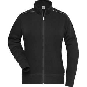 James & Nicholson Solid sweater jas met rits JN893 dames - Zwart - S