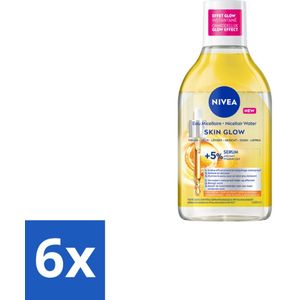 NIVEA - Micellair Water - Serum Verrijkt Stralend - Verwijdert Waterbestendige Make-up - 400 ml - Voordeelverpakking - 6 stuks