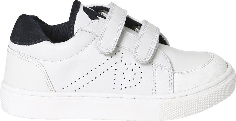 Sneakers - Wit - Leer - Contrasterende Hiel