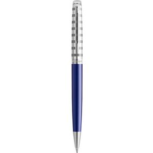 Waterman balpen Hémisphère Deluxe Marine Blue met palladium detail