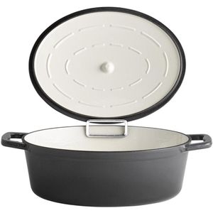 APS - 5 Stars - Gietijzeren Stoofpan - Antraciet - 33 x 25 cm - 5 Liter