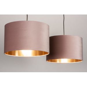 Lumidora Hanglamp 30927 - 2 Lichts - E27 - Zwart - Goud - Roze - Koper - Metaal