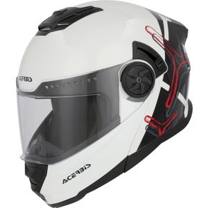 Acerbis Rider Graphic Wit Zwart Systeemhelm - Maat M - Helm