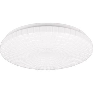 LED Plafondlamp - Plafondverlichting - Trion Gekko - 16W - Warm Wit 3000K - Rond - Mat Wit - Kunststof