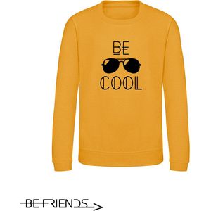 Be Friends Sweater - Kleine babbelkous - Kinderen - Mosterd geel - Maat 3-4 jaar