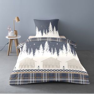 Flanel dekbedovertrek 140 x 200 cm Eenpersoons Mir