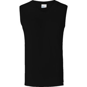 SCHIESSER Long Life Cotton tanktop (1-pack) - V-hals - zwart - Maat: M