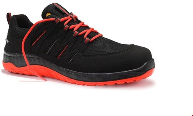 Elten Maddox Compo Black-Red Low ESD S3S Werkschoen