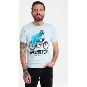 Logoshirt T-Shirt Sesamstrasse - Krümelmonster Motorrad
