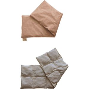 Warmtekussen voor magnetron, kersenpitkussen, ergonomisch ontwerp, voor het hele lichaam, roze