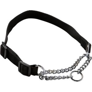 Adori Slipketting Halsband Nylon Zwart - Hondenhalsband - 20-35x1.0 cm