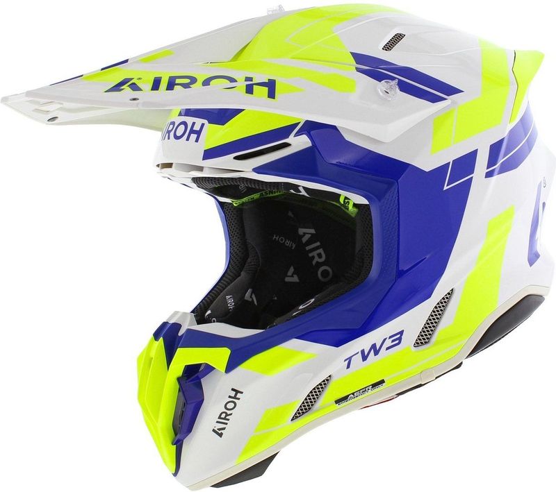 Airoh - Twist 3.0 - Crosshelm - Wit Blauw Geel