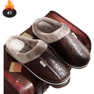 Bovista Warme Pantoffels - Sloffen - Slippers - Dames - Heren - Pluche - Maat 39.5 - Bruin