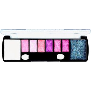 D'Donna - Oogschaduw Palette - Space Rosa - Met lange applicator - 8 kleuren: wit / roze / paars / zwart - 1 doosje met 10 gram inhoud