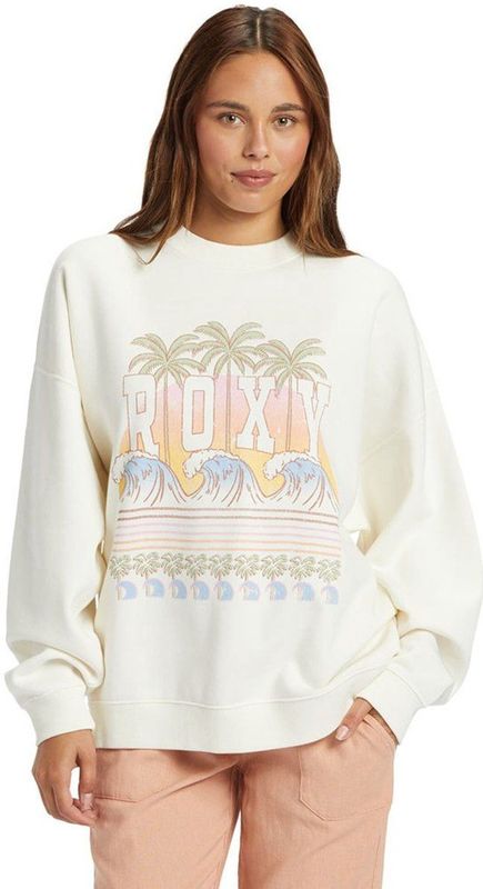 Roxy Lnupovrszcrwf Sweatshirt Beige XS Vrouw