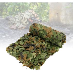 Camouflagenet voor buitenautohoes - Veiligheidsschermnet - Afmetingen 15 x 7 meter .
