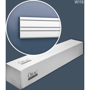Orac Decor W119-box MODERN BAR MIX 1 doos 6 stukken 3d muurpaneel Lijstwerk modern design wits-s12 m
