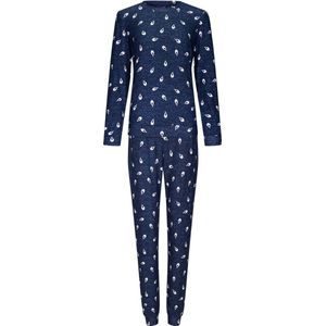 Rebelle - Dames Pyjama set Hayley - Blauw - Fleece - Maat 44