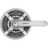 Crankstel Shimano FC-TY501 6/7/8 speed 170mm 42x34x24T met kettingscherm - zilver