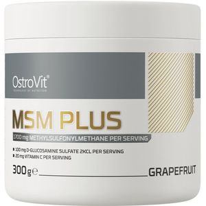 OstroVit - MSM Plus - 300 g - grapefruit - Supplements Methylsulfonylmethane - D-glucosamine sulphate 2KCL - Vitamin C