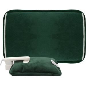 STAUS&BACH Aura - Elektrische Kruik - Fleece - Warmwaterkruik - Groen