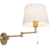 QAZQA ladas - Moderne Wandlamp met zwenkarm voor binnen - 1 lichts - D 46.25 cm - Brons - Woonkamer | Slaapkamer | Keuken