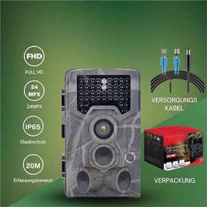 Equivera Wildcamera voor Buiten - Wildcamera met Nachtzicht - WiFi - Hoge Resolutie - Waterdicht - Wild Camera - Premium