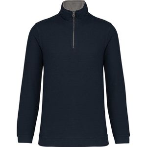 Kariban Trucker - Ritskraagsweater K206 - Navy / Grey Heather - M