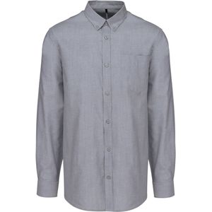 Kariban Heren Oxford overhemd lange mouwen K533 - Oxford Zinc - XL