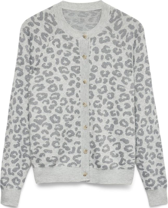 Vero Moda - vmnoelle ls leo knit - Vest - Lichtgrijs Melange