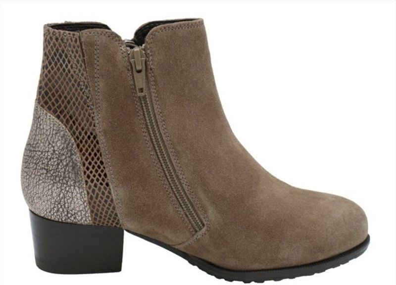 Helioform - 560.016-0353 - Enkellaars - Beige Combi - Suede Leer