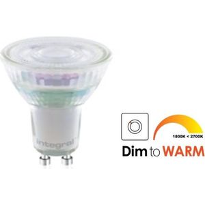 Integral  Rexel Led-lamp - GU10 - 0K Wit licht - 5 Watt - Dimbaar