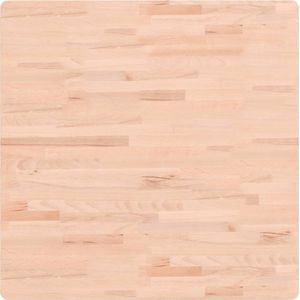 vidaXL Tafelblad - Vierkant - 80x80x2,5 cm - Beukenhout Tafelblad - Houten Tafelblad - Beukenhouten Tafelblad - Eetkamertafel - Salontafel