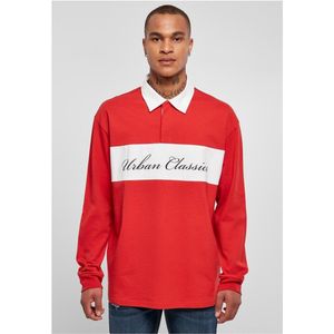 Urban Classics - Oversized Rugby T-shirt - Heren - Lange Mouwen