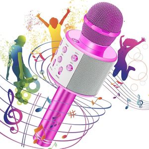 Karaoke microfoon voor kinderen, bluetooth microfoon voor kinderen, karaoke 4-in-1, geweldig als speelgoed voor jongens en meisjes vanaf 4 jaar