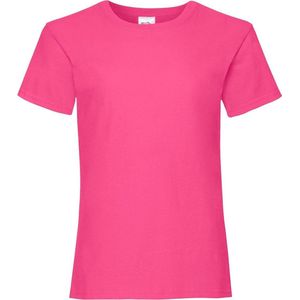 Fruit Of The Loom Meisjes Kinderen Valewewight T-shirt met korte mouwen (Fuchsia)