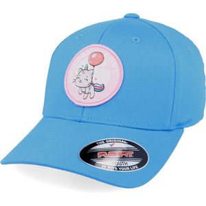 Hatstore- Kids Unicorn Cat Love Patch Ocean Blue Flexfit - Unicorns Cap