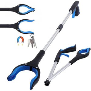 Oppakklauw - 83 cm lang - 8,5 cm breed - intrekbare klauw met magnetische haak - geen bukken nodig om op te pakken - opvouwbare 360° draaibare afvalgrijper - geschikt voor ouderen en mensen met beperkte mobiliteit