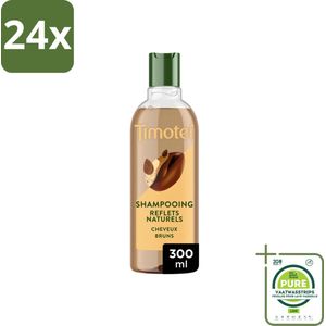Timotei - Shampoo - Intens Bruin - 300 ml - Voordeelverpakking - 24 stuks - Bruin haar shampoo - Henna shampoo