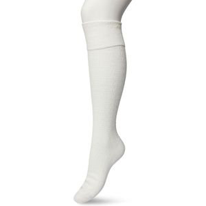 Bonnie Doon Bio Kabel Kniekousen Dames Off White maat 36/42 - Klassiek Kabel patroon - Biologisch Katoen - Uitstekend comfort - Classic Cable Knee High - OEKO-TEX - Gladde Naden - Duurzaam Huidvriendelijk Bio Katoen - Crème - Ivoor - BP211507.110