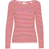 ICHI - IHCELLA - Shirt - Rood / Offwhite - Lange Mouw