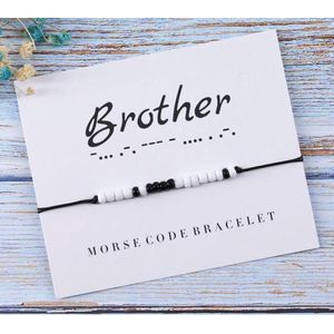 Akyol - vriendschapsarmband Morse code - Leuk kado om aan je broer te geven
