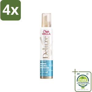 Wella – Deluxe Volume & Protection – Haarmousse – 200 ml - Voordeelverpakking - 4 stuks - Haarmousse - Volume