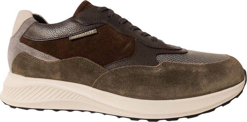 Mephisto - Driss - Sneaker - Khaki Bruin Grijs Combi