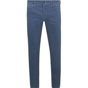 Suitable Chino broek Plato Corduroy Blauw - Maat 46 - Heren - Ribstructuur - Volwassen mannen - Mannen broeken