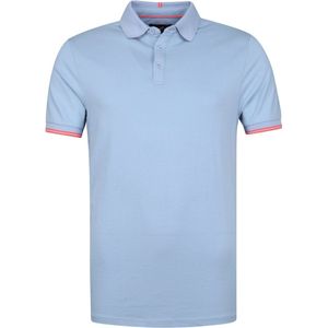 Suitable - Polo Harold Fluor Blauw - Slim-fit - Heren Poloshirt Maat 3XL