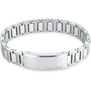 Calvin Klein CJ35000089 Heren Armband - Schakelarmband - Sieraad - Staal - Zilverkleurig - 10 mm breed - 21 cm lang