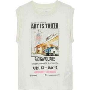 Zadig & Voltaire - T-Shirt - Ivoor - Maat 152